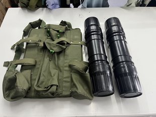 老货80年代89式100型重迫大尺寸密封桶户外帆布背包渔具收纳桶