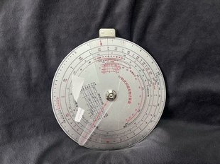 库存老货PP89式60迫击计算盘学生文具测量标绘尺子铝合金