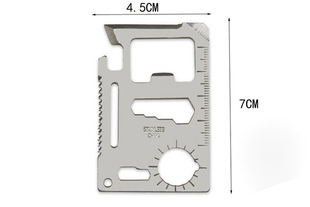 户外野营工具多功能瑞士卡荒野求生随身不锈钢卡片户外万能救生卡