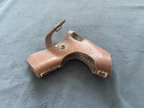 正品80年代64式快拔牛皮套77式通用套腰部战术快套腰带钢夹仓套