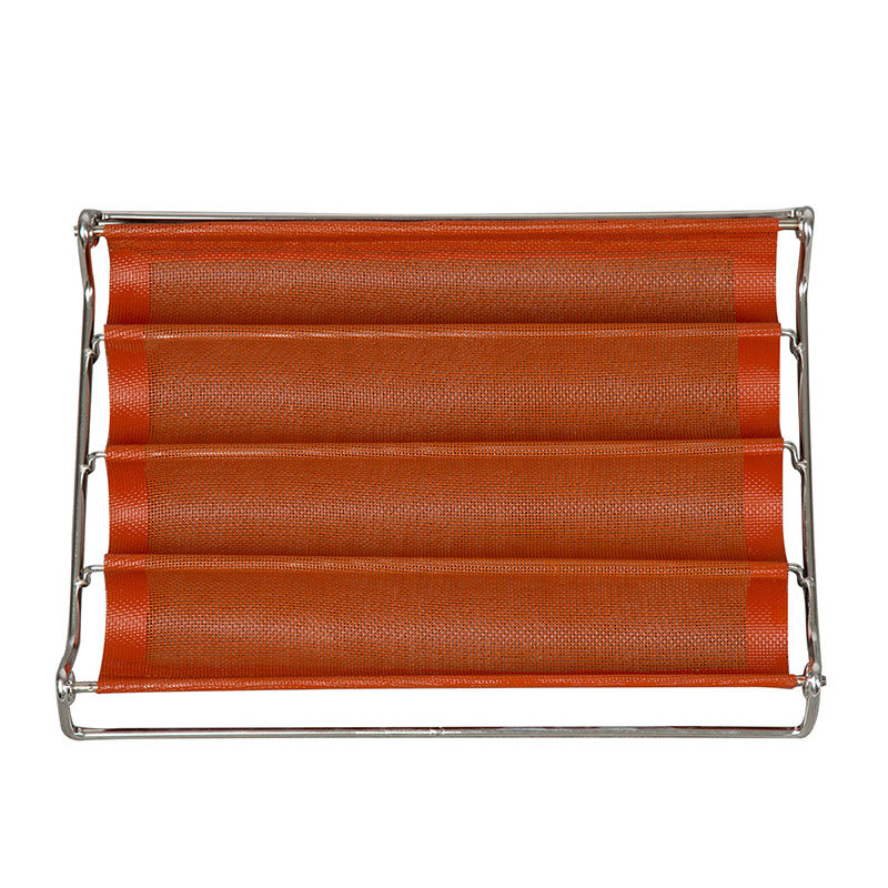 法式长棍面包卷硅胶模具出口法棍波浪形不沾模家用商用烤箱烘焙垫