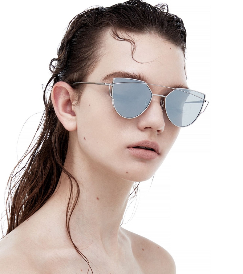 出口外贸UV400金属镀膜男女通用显瘦防紫外线太阳眼镜墨镜100G