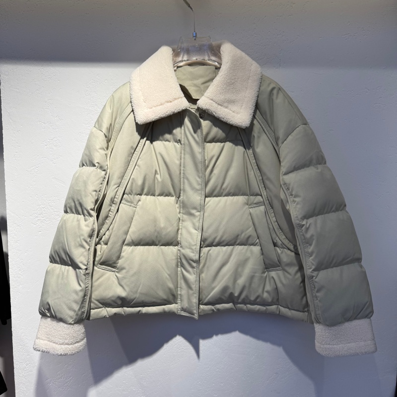 欧洲站2025年冬装新款时尚韩版女装羽绒服90白鸭绒毛领装饰保暖潮