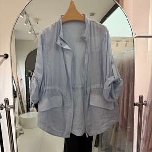 苎麻面料舒适透气洋气减龄显气质潮 流行女装 欧洲站2026年春装 新款