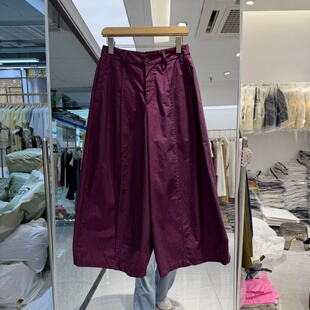 欧洲站2026年夏装新款流行女装棉布阔腿裤宽松显瘦9分裤洋气裤子