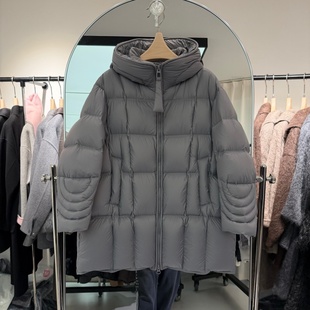 进口科鲁达白鹅绒羽绒服泡芙系列保暖连帽 流行女装 2025年冬装 新款
