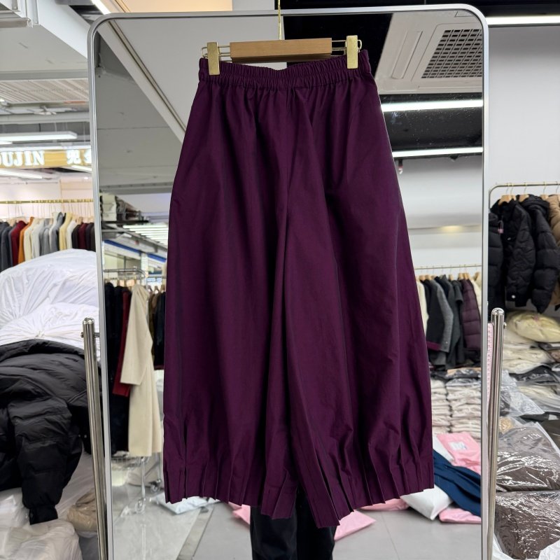 2026年春装新款流行女装棉布阔腿裤袖口褶皱设计宽松显瘦9分裤潮,女装/女士精品,休闲裤,淘宝优惠券,粉丝福利购,淘宝优惠卷