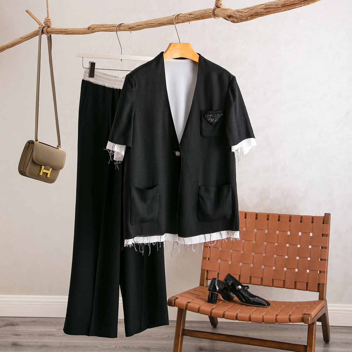 其他夏季高级西装外套显瘦套装