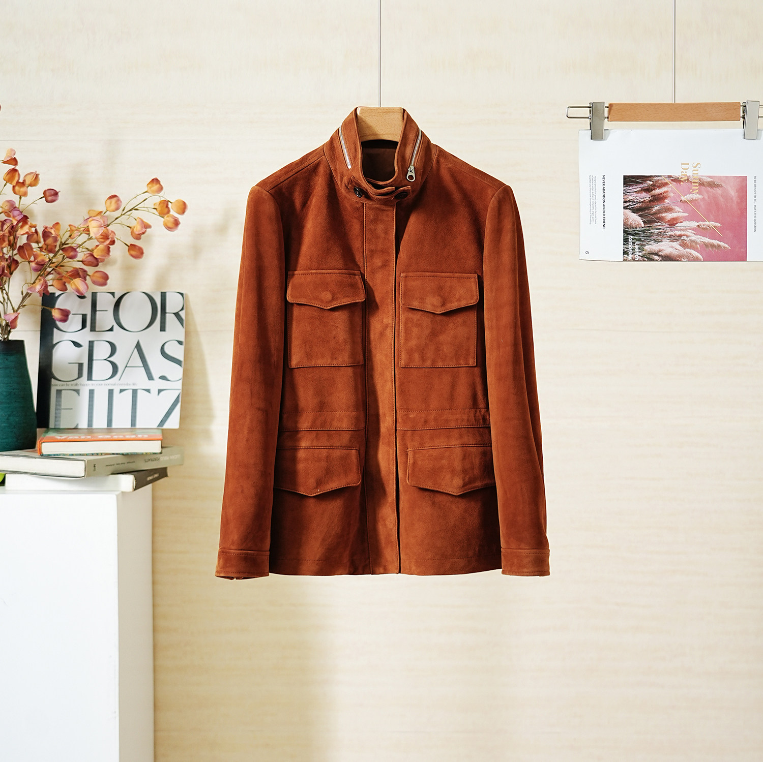 YongLeap柜品冬季新品经典款！立领腰间可调节旅行者夹克麂皮外套,女装/女士精品,皮衣,淘宝优惠券,粉丝福利购,淘宝优惠卷