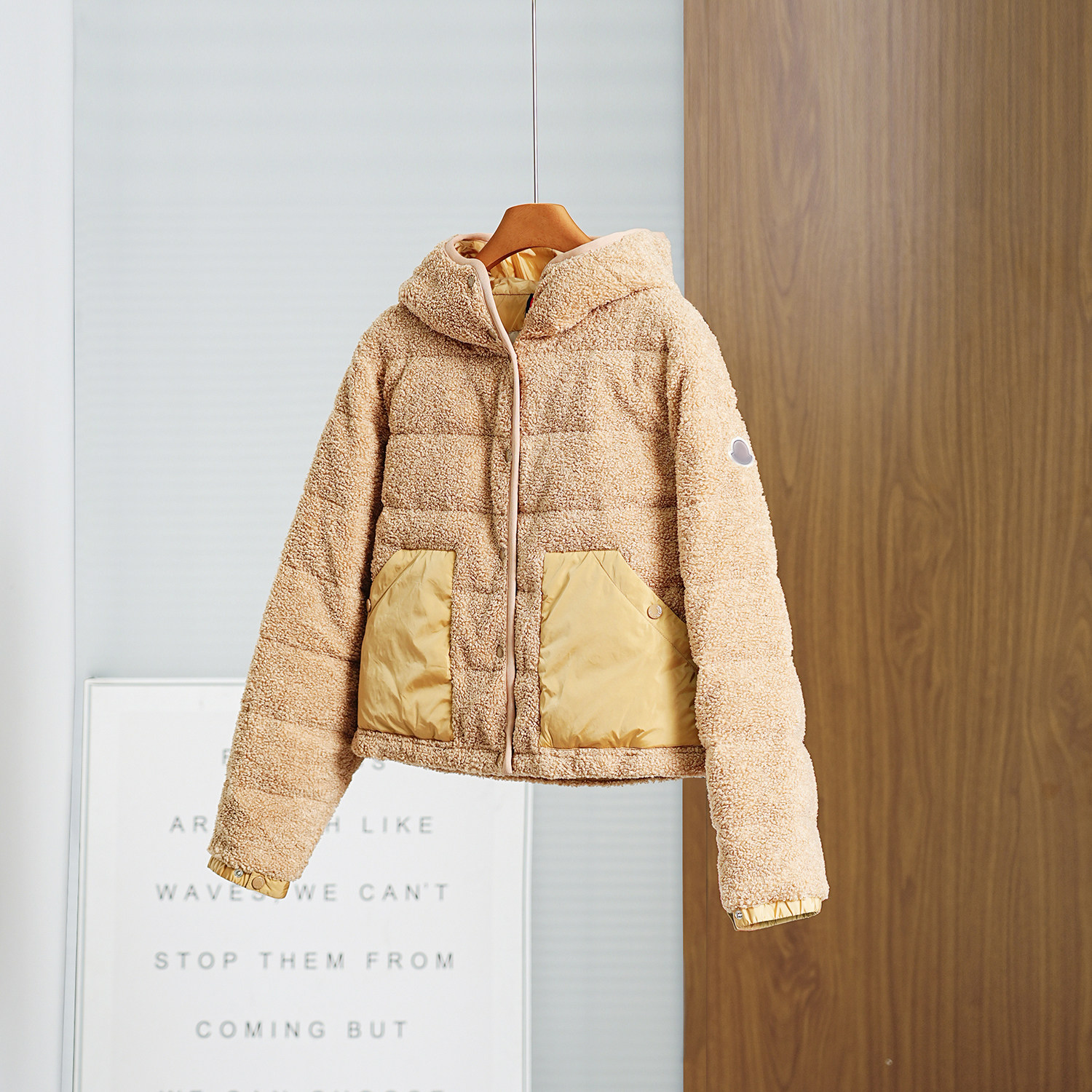 YongLeap减龄连帽羊羔毛羽绒服