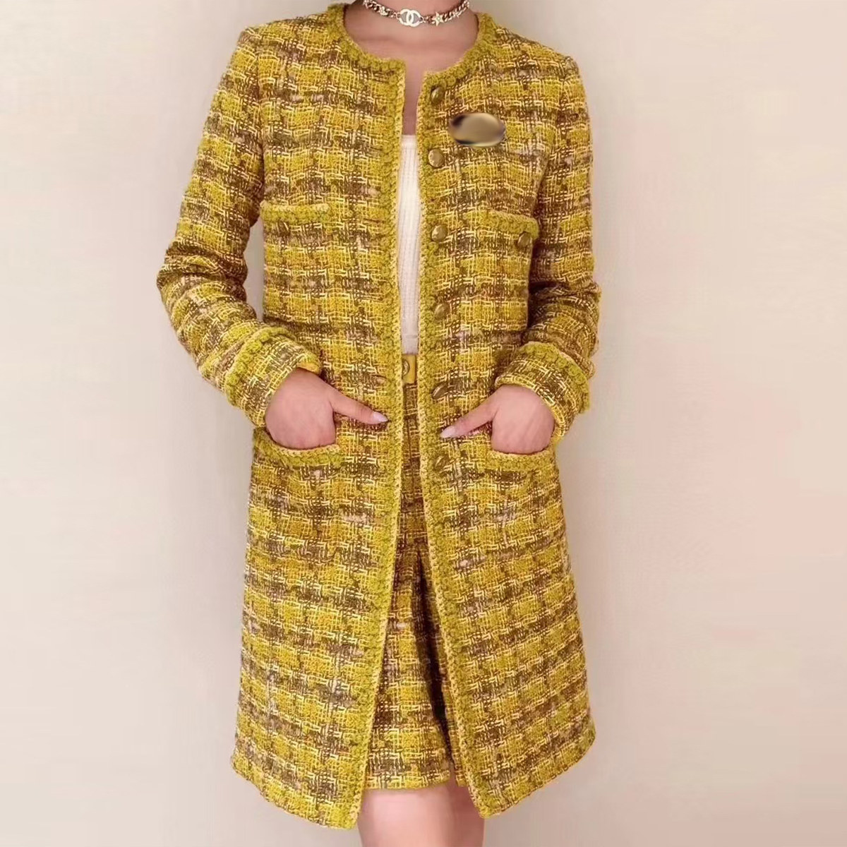 其他粗花呢中长款轻奢各种外套