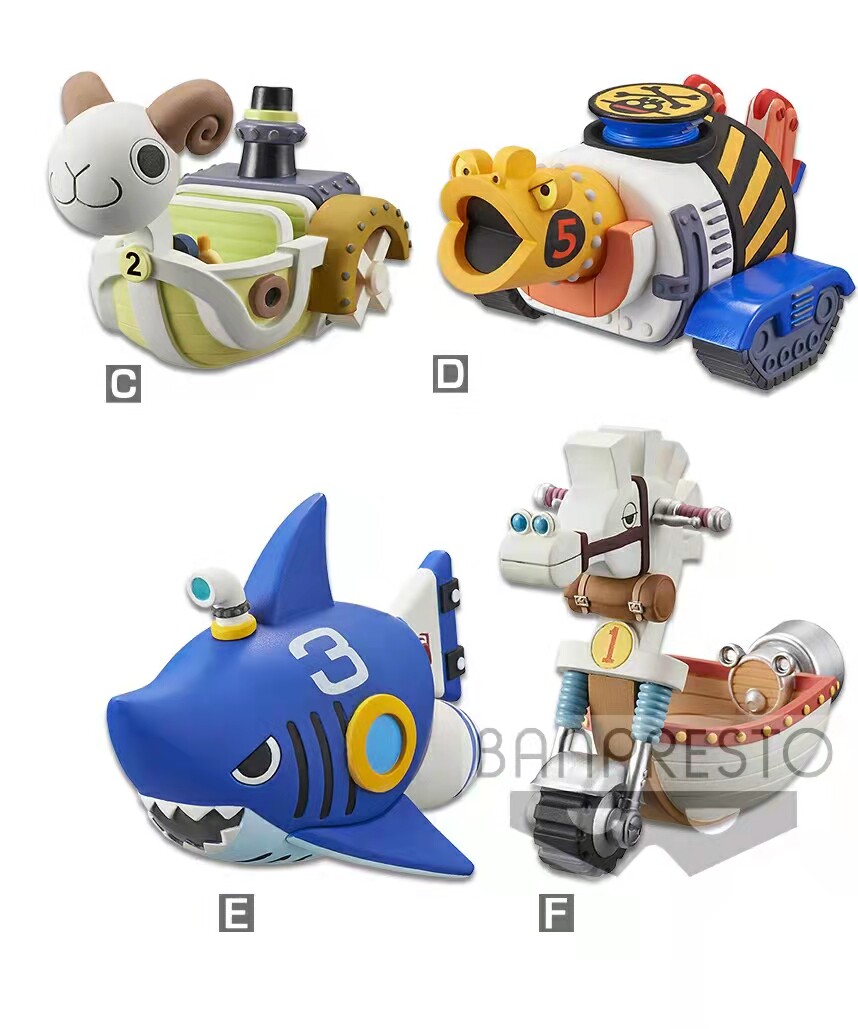 现货眼镜厂 海外限定 海贼王 wcf 宝藏 四档路飞阳光号鲨鱼号盒蛋