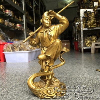 纯铜摆件美猴王大圣归来风水佛像