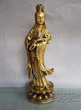 纯铜如意观音供奉保平安佛像