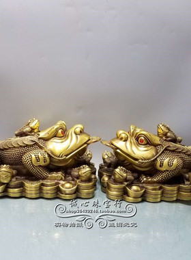 纯铜金蝉招财摆件聚宝盆蟾蜍客厅