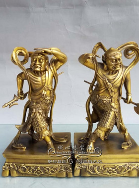 千里眼顺风耳哼哈二将保平安摆件