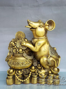 纯铜老鼠摆件生肖客厅工艺