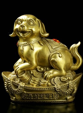 狼狗元宝铜招财新中式