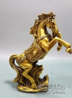 纯铜风水招财客厅马到成功工艺品