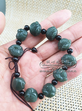 男女款手串天然和田玉送证书