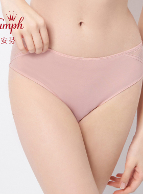 黛安芬专柜正品新款性感内裤女蕾丝中腰平角小裤E004046配E004049