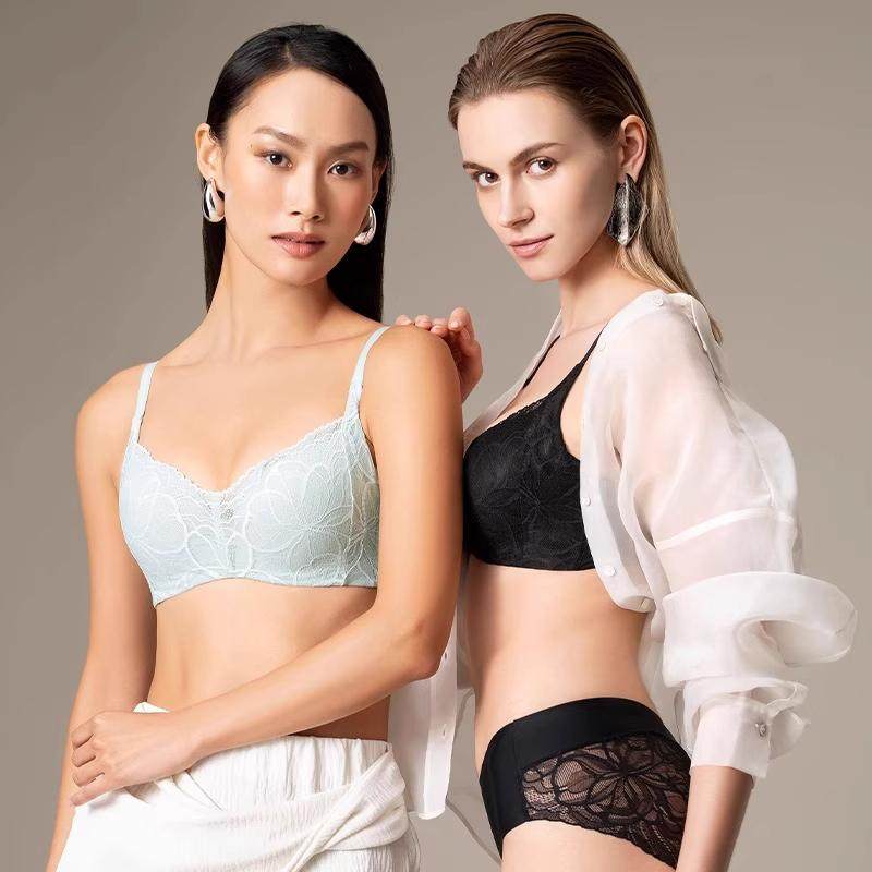 Triumph/黛安芬灵动舒适圈新品内衣女蕾丝薄款软钢圈文胸16R9005