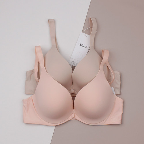 黛安芬光面薄杯深V聚拢无痕文胸