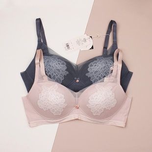 黛安芬Florale优雅芍药薄款无钢圈内衣女大胸收副乳文胸 11-1920