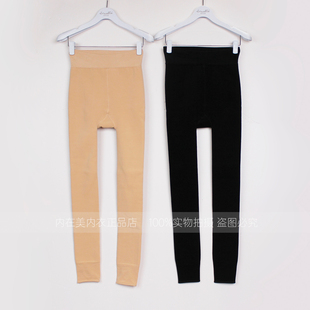 20111207 打底暖裤 曼妮芬正品 25秋冬倍暖舒适高腰女加绒踩脚一体裤