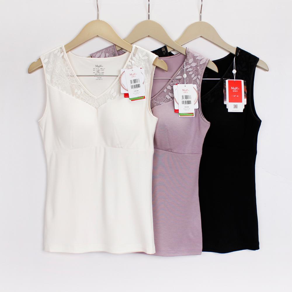 曼妮芬24秋冬V领保暖背心吊带