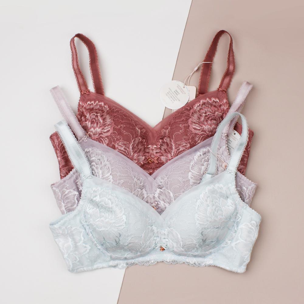 专柜正品高端蕾丝无钢圈文胸