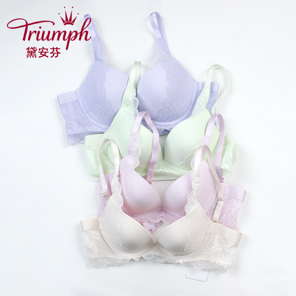 黛安芬专柜新款空盈杯内衣女小胸聚拢凉感透气蕾丝文胸16-8983