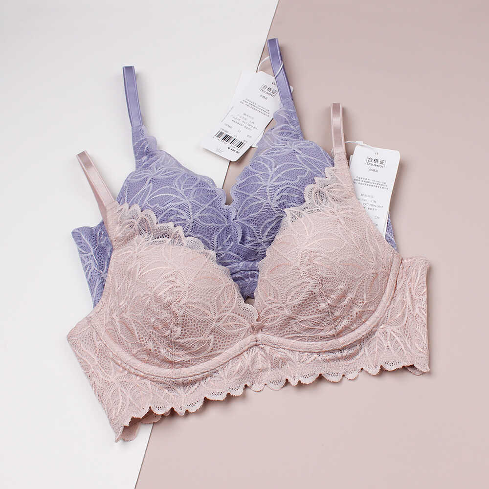正品蕾丝薄款文胸黛安芬聚拢性感
