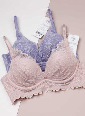 黛安芬正品薄款无钢圈内衣女蕾丝性感聚拢文胸11R1992
