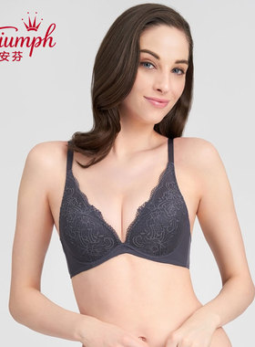 黛安芬专柜正品蕾丝胸罩内衣小胸深V聚拢简约文胸E003920
