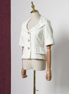 CROWNCC杰西卡 JESSICA专柜正品1720修身短款翻领分袖外套 284200