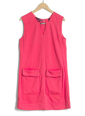 皇冠西西杰西卡复古无袖休闲气质女中长款连衣裙21457K