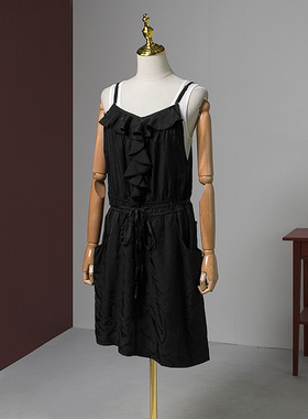 美式复古CROWNCC威莎不对称连衣裙两件套650专柜正品D02371