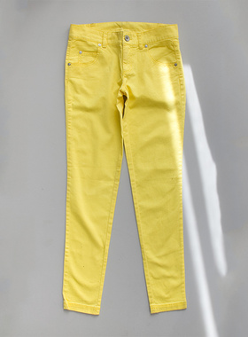 西贝*通意大利修身显瘦糖果色薄款小脚裤铅笔裤长裤025002