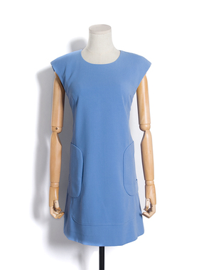 杰西卡 jessica春秋圆领立体女显瘦连衣21437C