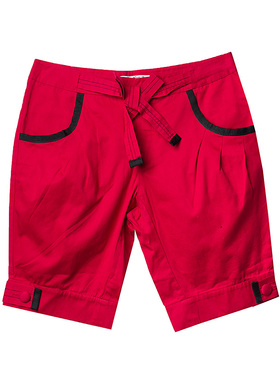 美式复古杰西卡旗下威莎拼接系带女休闲裤短裤420专柜正品D83120