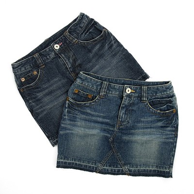 短裙包臀休闲做旧复古
