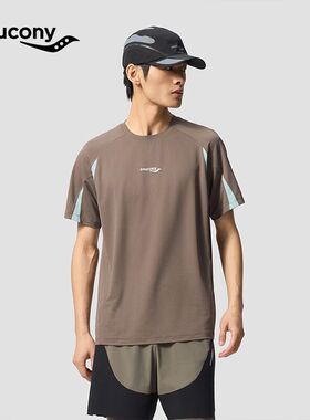 SAUCONY/索康尼男吸湿速干立体剪裁宽松圆领短袖T恤运动官仓直发