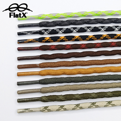 FlatX专业户外登山鞋带5mm圆X加压织造耐磨防松脱 越野攀岩鞋带