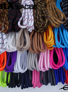 FlatX原装阿迪yeezy350椰子5mm圆形鞋带小麦米色米白色黑红蓝紫