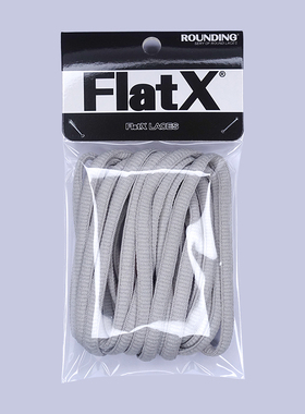 FlatX原装正品 AJ1灰银6mm椭圆鞋带日本东京限定160cm银灰色