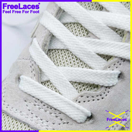 NB棉双层粗纹扁鞋带FreeLaces