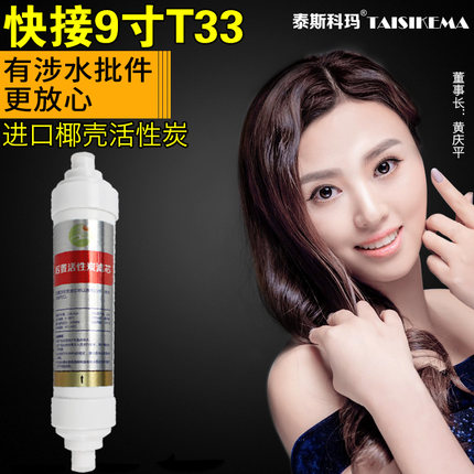净水器滤芯 韩式2分快接 小T33/通用后置活性炭/椰壳碳 9寸