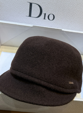 秋冬羊毛呢软顶鸭舌帽休闲百搭鸭舌帽卷沿马术帽纯色休闲报童帽子