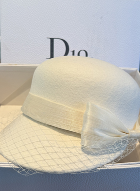 秋冬羊毛帽子女秋冬网纱优雅鸭舌帽大头骑士马术帽平顶逛街显脸小